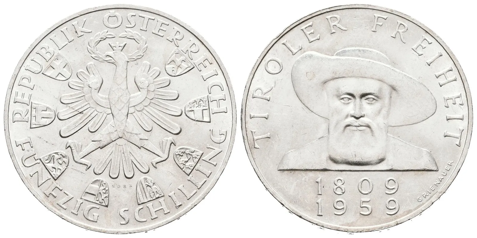 Rakousko, 50 Schilling 1959 - Tyrolsko