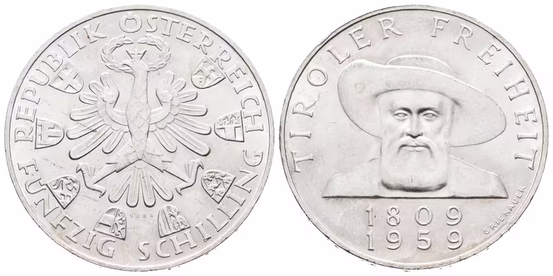 Rakousko, 50 Schilling 1959 - Tyrolsko