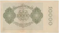 Německo, 10.000 Mark 1922, firemní 6-místný číslovač, Ro.69c - fotografie 2