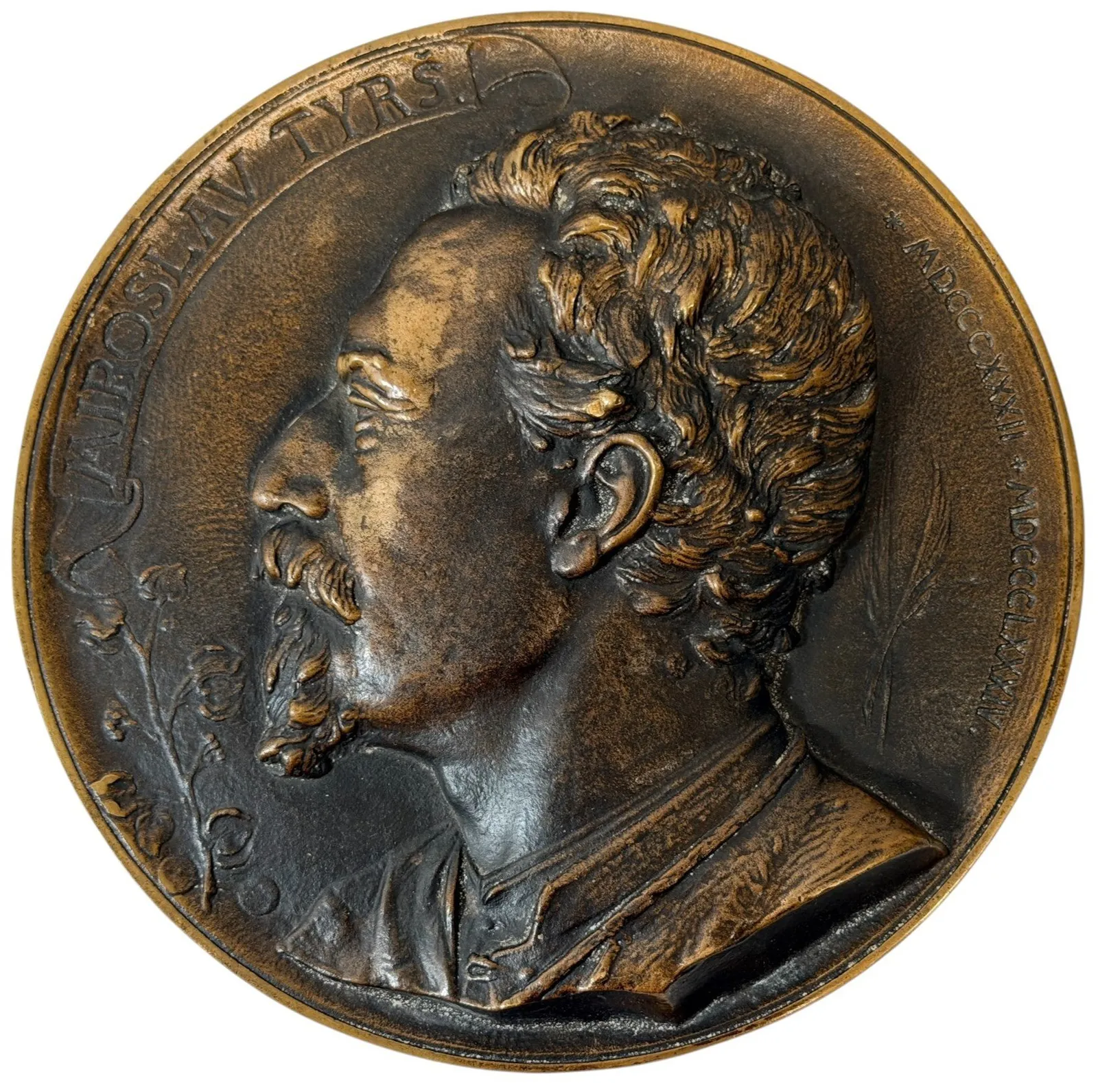 AE Plaketa 1895 - Miroslav Tyrš. K národopisné výstavě Českoslovanské — 1