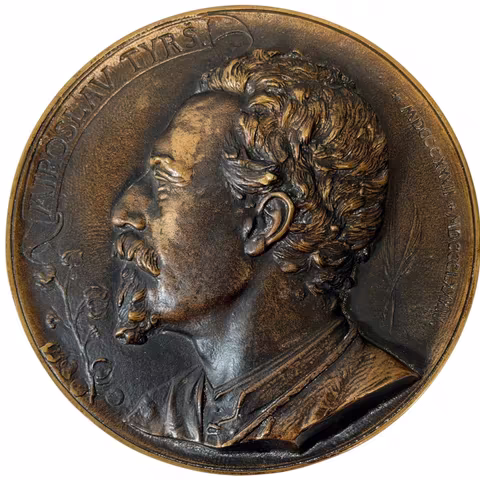 AE Plaketa 1895 - Miroslav Tyrš. K národopisné výstavě Českoslovanské