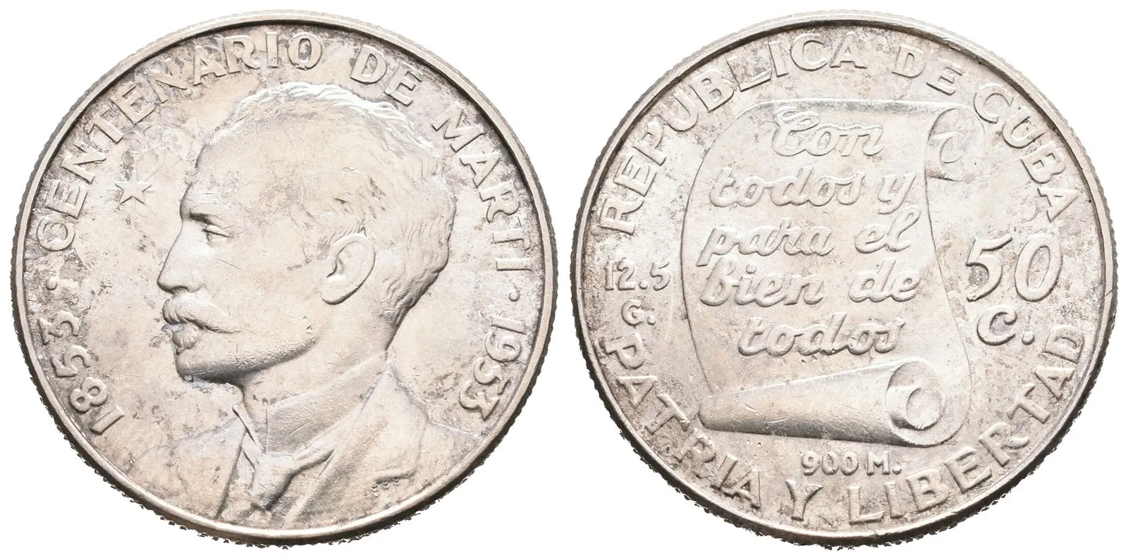 Kuba, 50 Centavo 1953