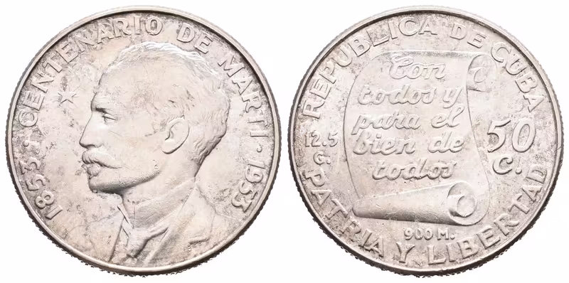 Kuba, 50 Centavo 1953