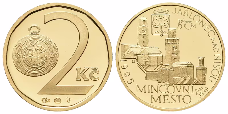 Medaile 1995 - Motiv 2 Kč - Mincovní město Jablonec nad Nisou