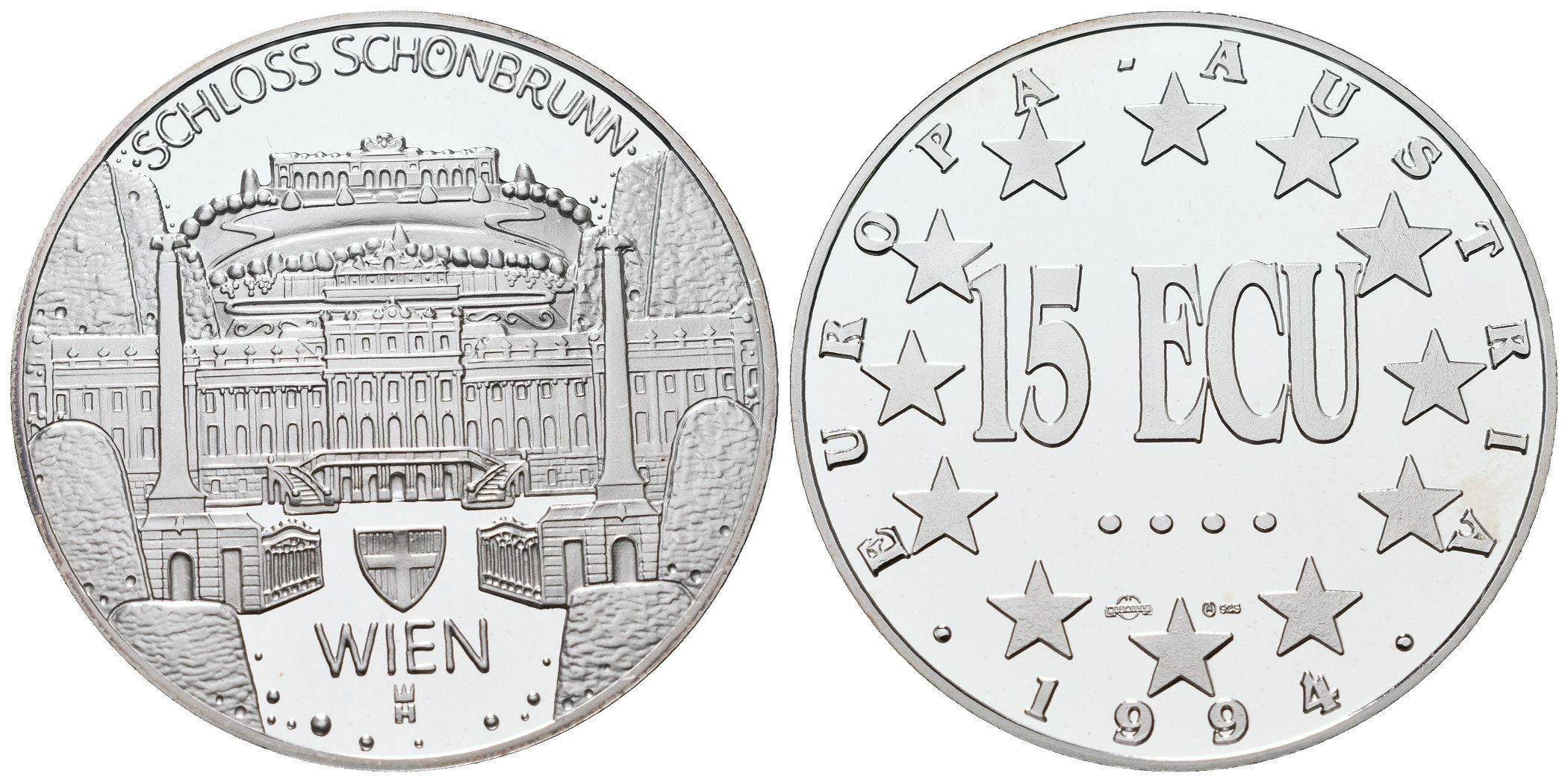 Rakousko, 10 Ecu 1994 - Schönbrunn