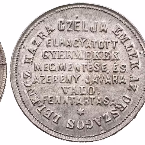 AE Medaile 1869 - Na památku zřízení ústavu pro odložené a opuštěné děti.