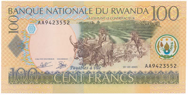 Rwanda, 100 Francs 2003, P.29a