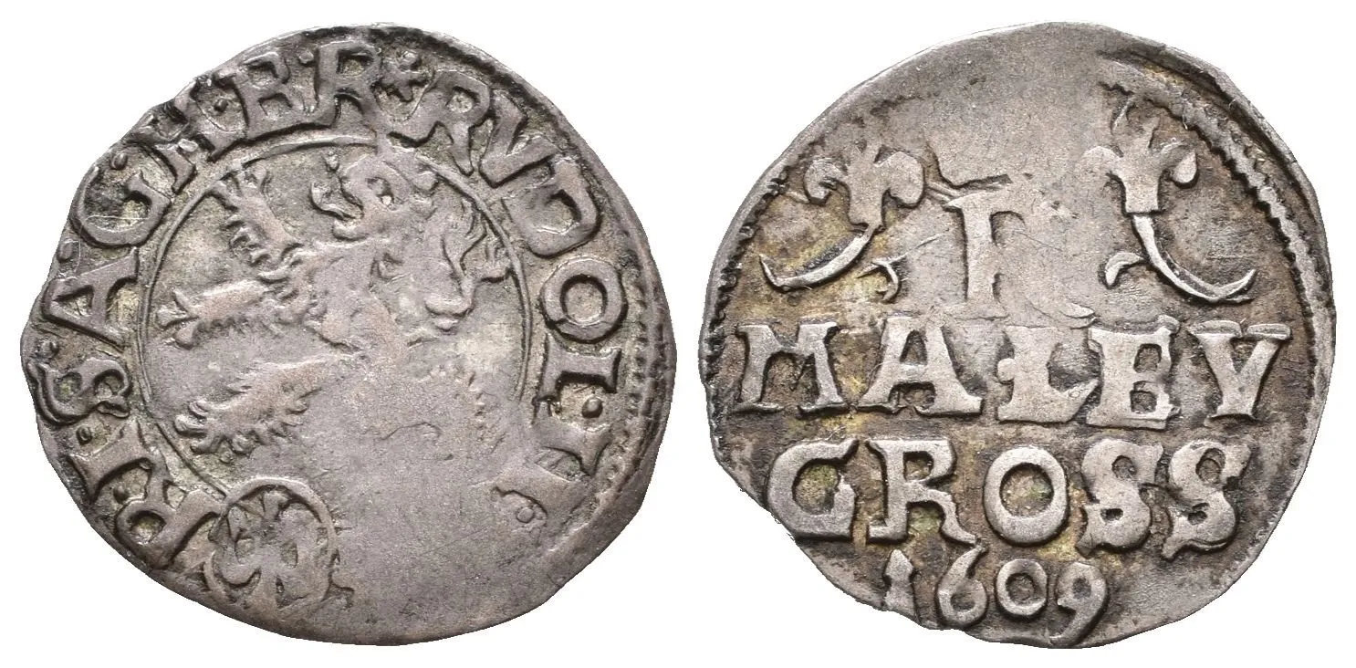Malý groš 1609, Kutná Hora-Škréta, HN.17 (opis 7a) — 1