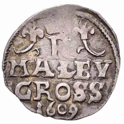 Malý groš 1609, Kutná Hora-Škréta, HN.17 (opis 7a)