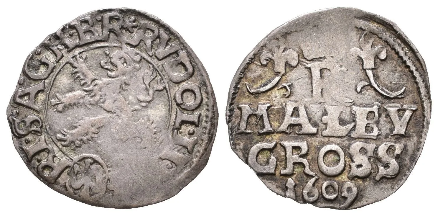 Malý groš 1609, Kutná Hora-Škréta, HN.17 (opis 7a) — 1