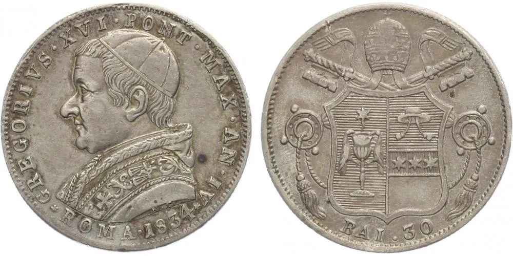 Vatikán, Gregorius XVI., 1831 - 1846 — 1