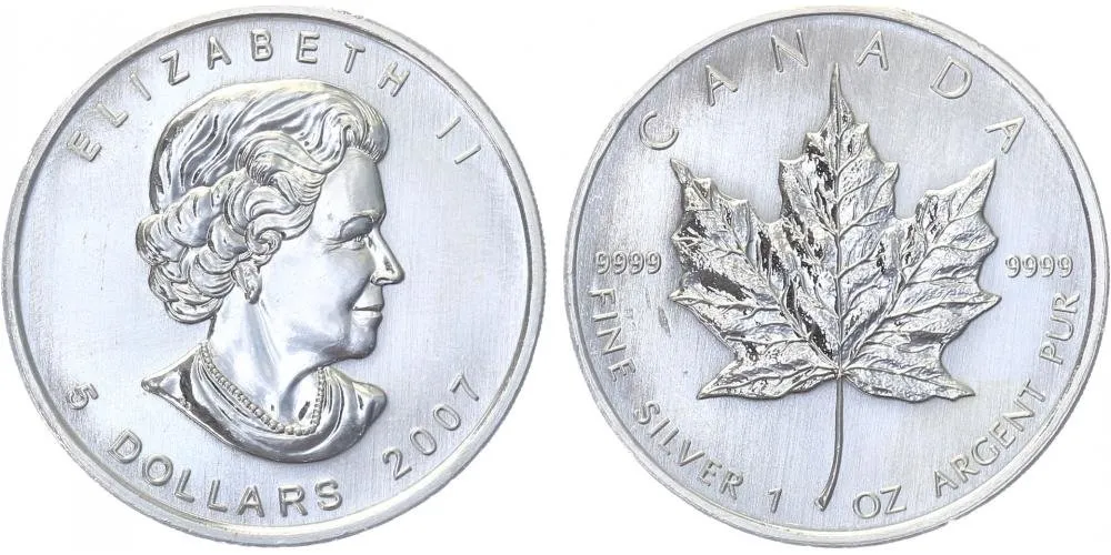 Kanada, 5 Dollars 2007 - Maple Leaf