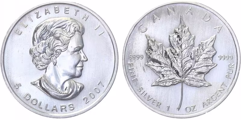 Kanada, 5 Dollars 2007 - Maple Leaf