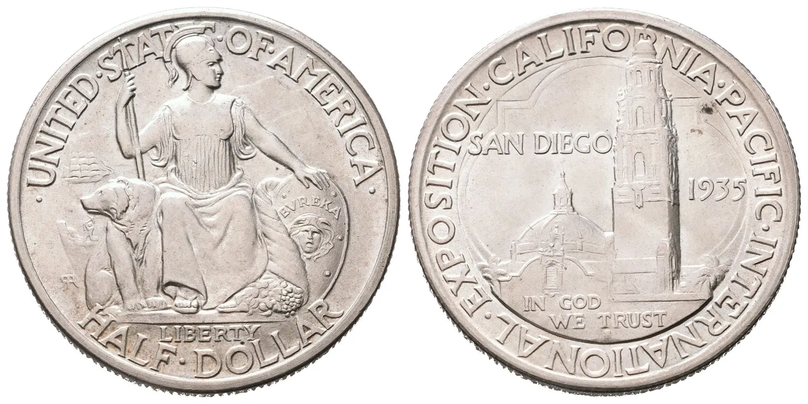 USA, 1/2 Dollar 1935 S - San Diego Pacific International Exposition
