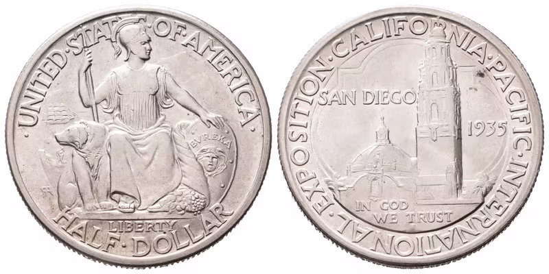 USA, 1/2 Dollar 1935 S - San Diego Pacific International Exposition