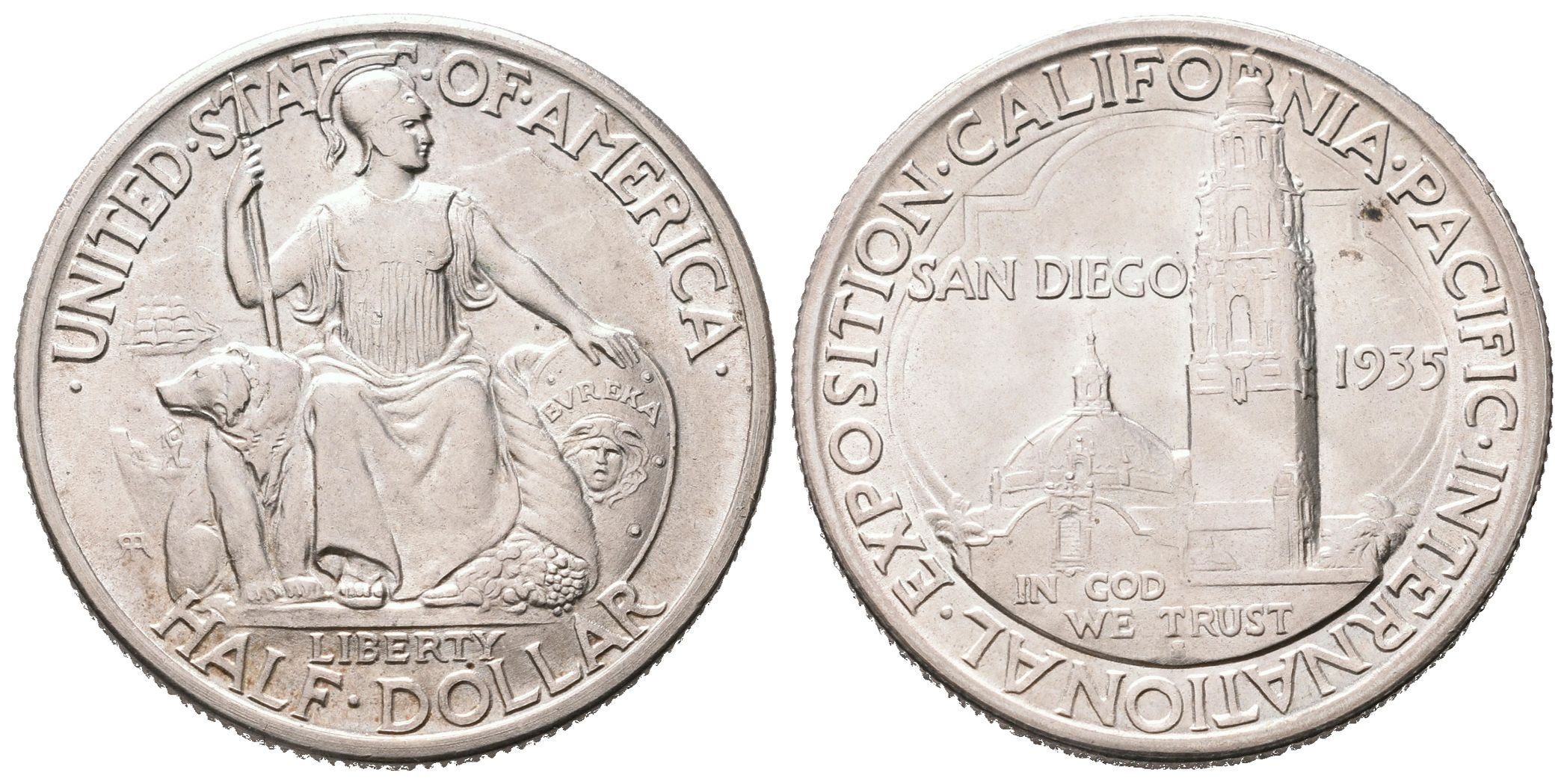 USA, 1/2 Dollar 1935 S - San Diego Pacific International Exposition