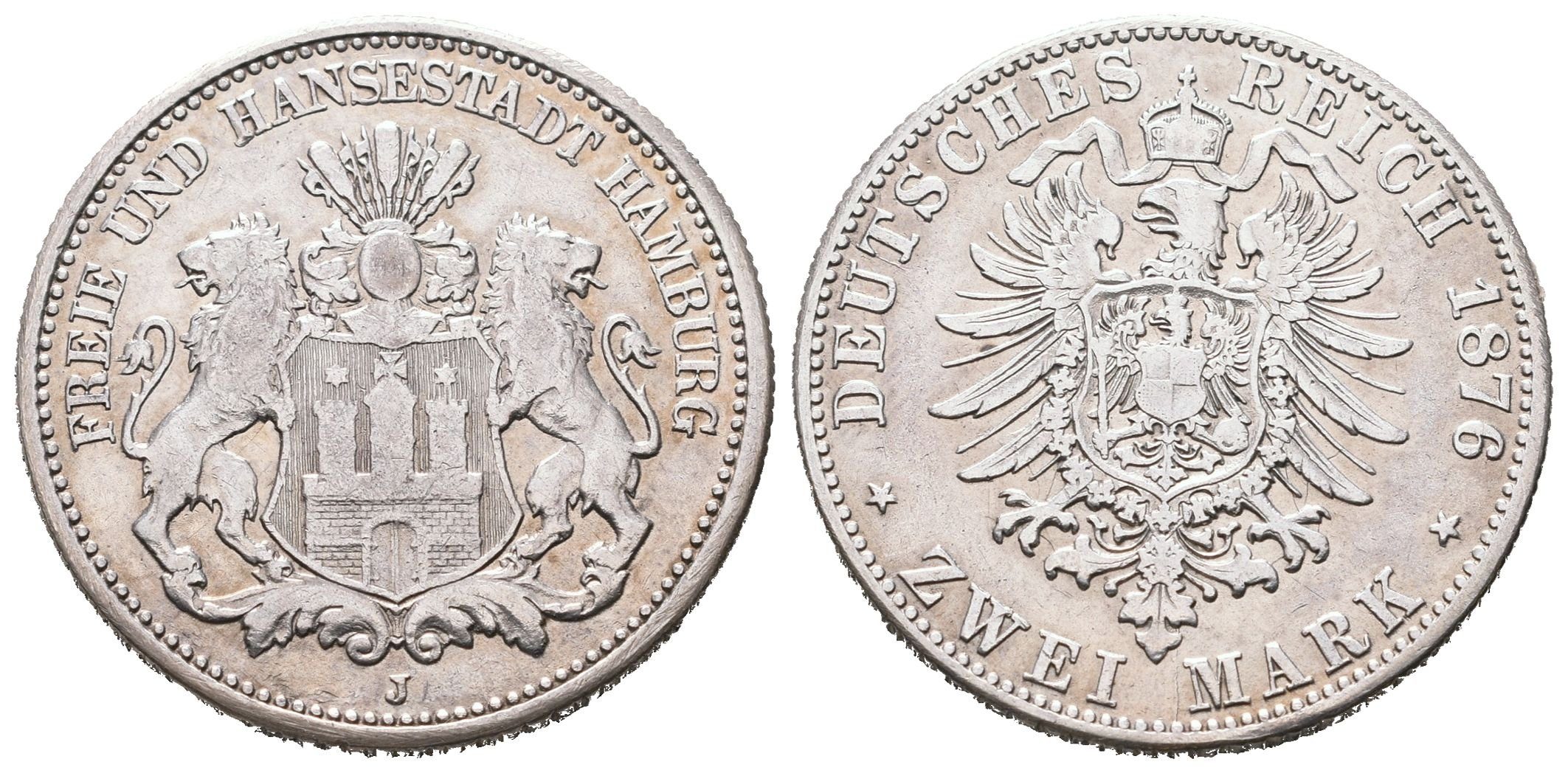 Hamburg, 2 Marka 1876 J