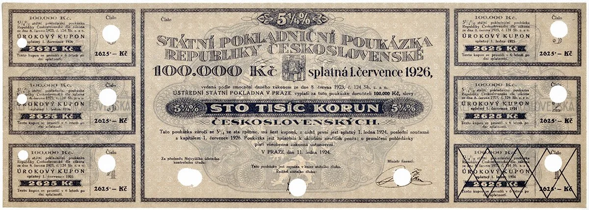 Státní pokladniční poukázky, 1919 - 1939 — 1