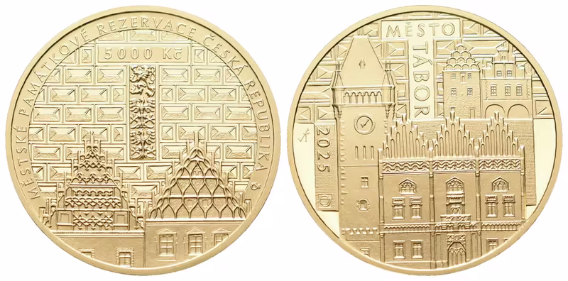 5000 Kč 2025 - Město Tábor, PROOF