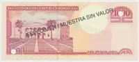 Dominikánská republika, 1000 Pesos Oro 2000, P.163s - fotografie 2