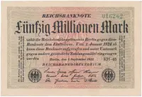 Německo, 50 Millionen Mark 1923, Ro.108e