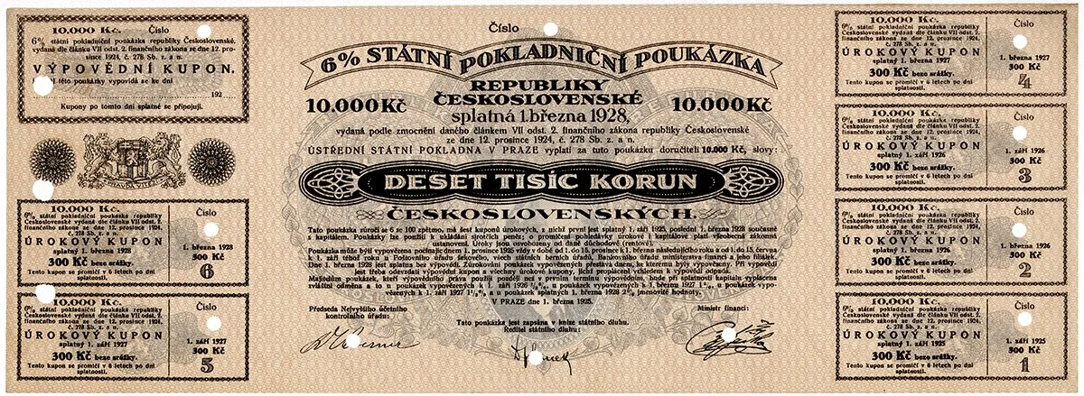 Státní pokladniční poukázky, 1919 - 1939 — 1