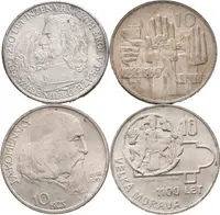 10 Kčs 1957 - CH. J. Willenberg a Komenský, 1964 - SNP, 1966 - Velká Morava, — 1
