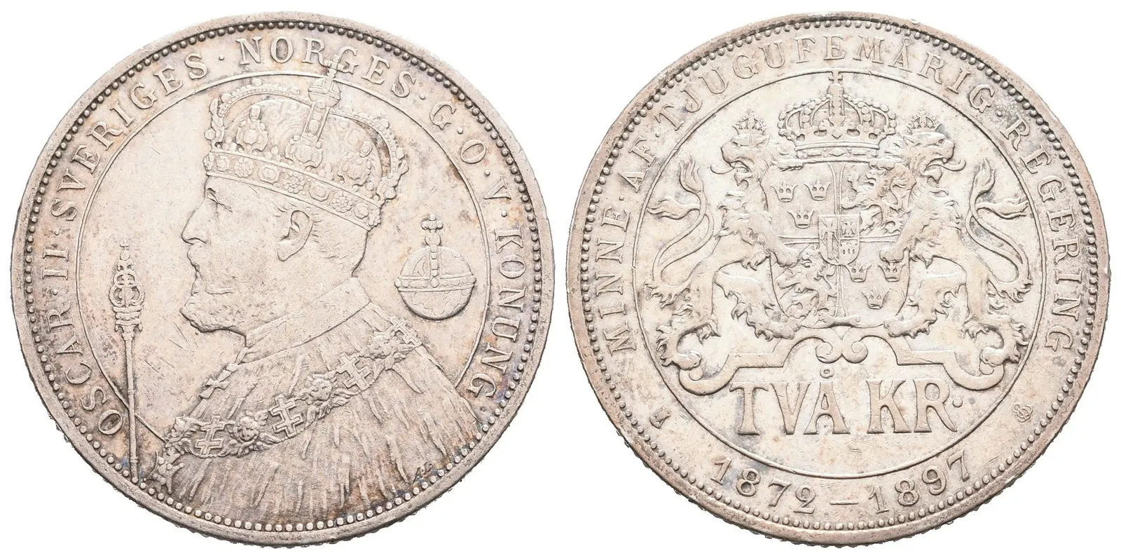 Švédsko, 2 Koruna 1897 - Pamětní