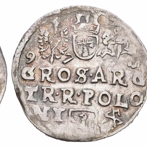 III Groš 1597, Lublin, Iger L.97.14b (R4!), pěkná zachovalost, patina,