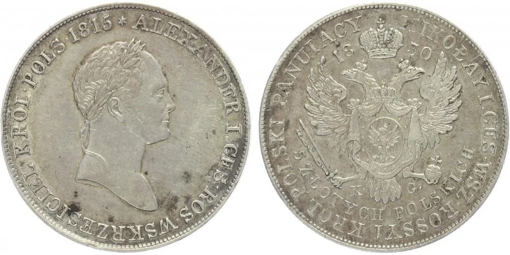 Ražby pro Polsko, Mikuláš I., 1825 - 1855 — 1