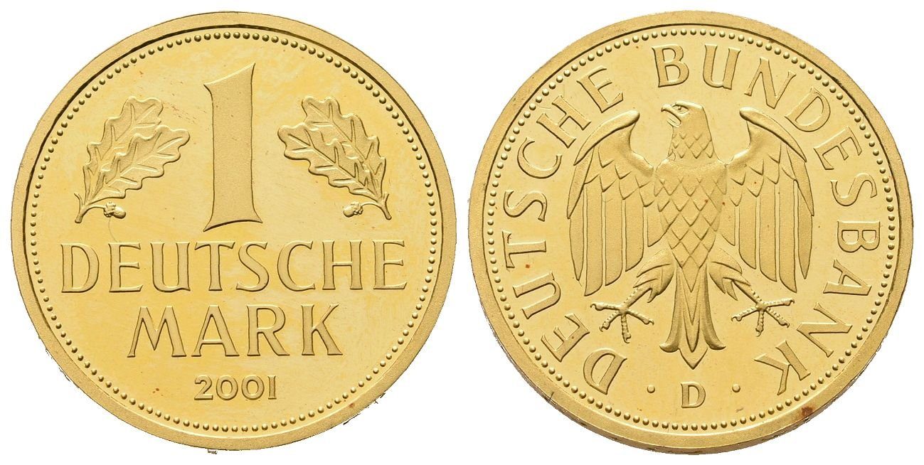SRN, Zlatá mince 1 Deutsche Mark 2001 D