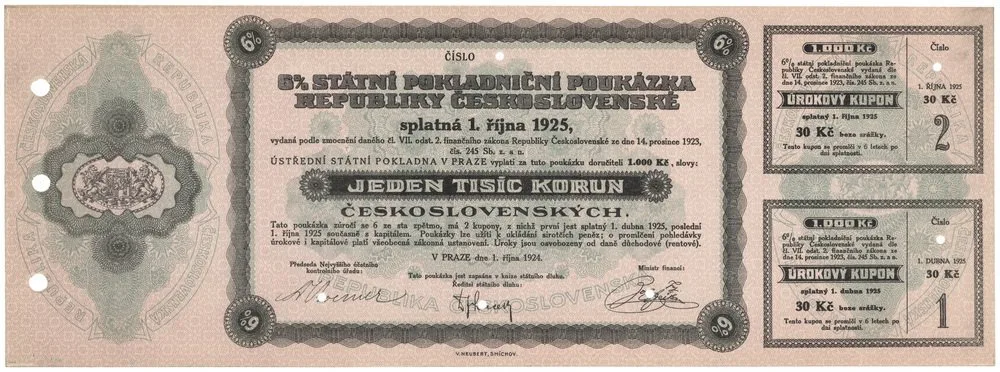 Státní pokladniční poukázky, 1919 - 1939 — 1