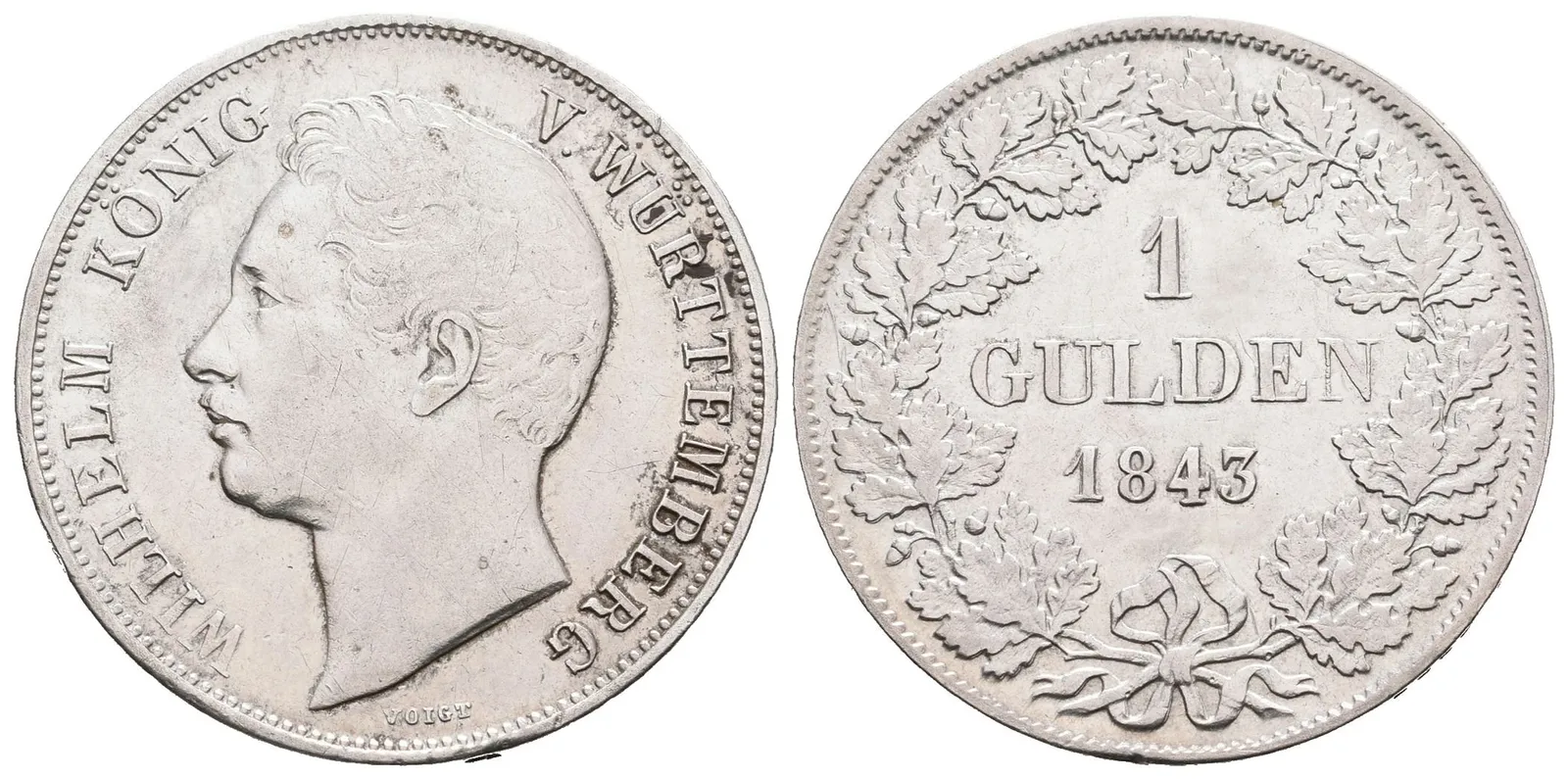 Württemberg, 1 Gulden 1843