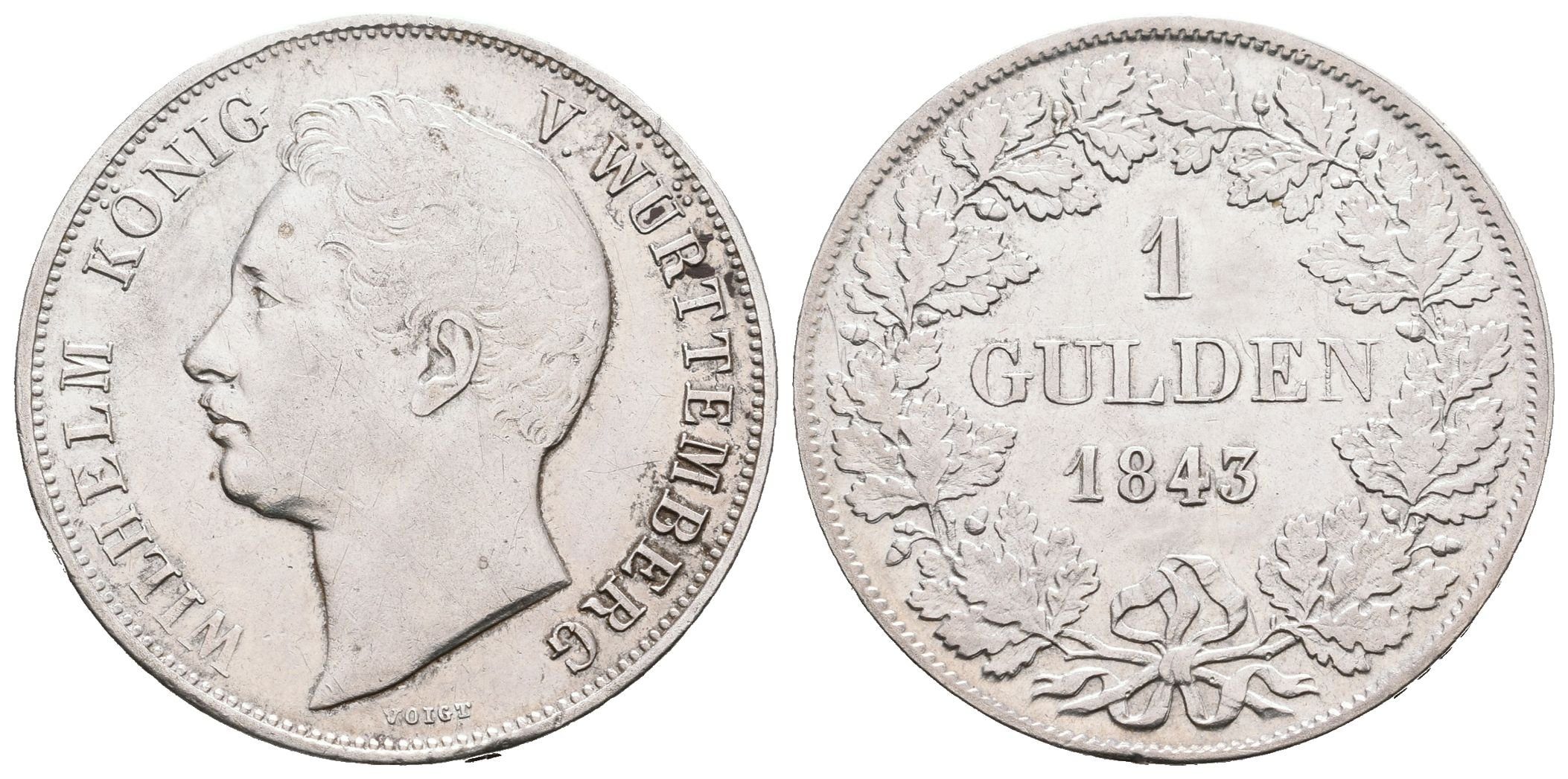 Württemberg, 1 Gulden 1843