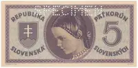 5 Koruna b.d. (1945), série D 002, Hej.55a.S1 - fotografie 2