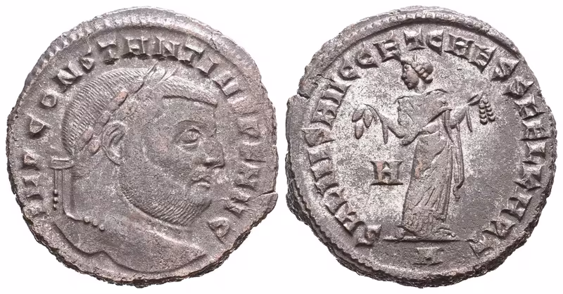 Constantius I. Chlorus, follis, Kartágo, RIC 32