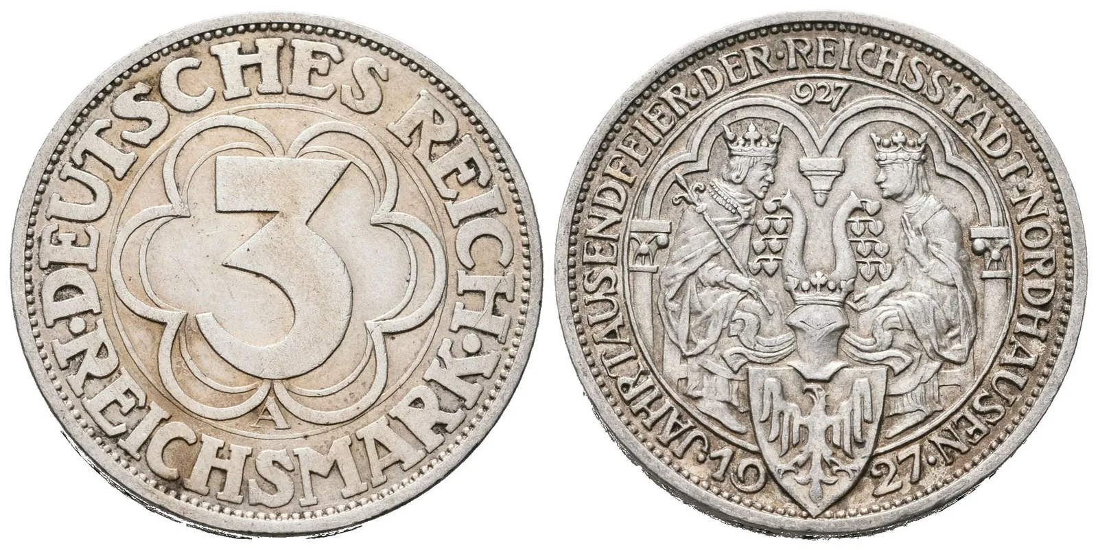 Výmar, 3 Marka 1927 A - Míšeň