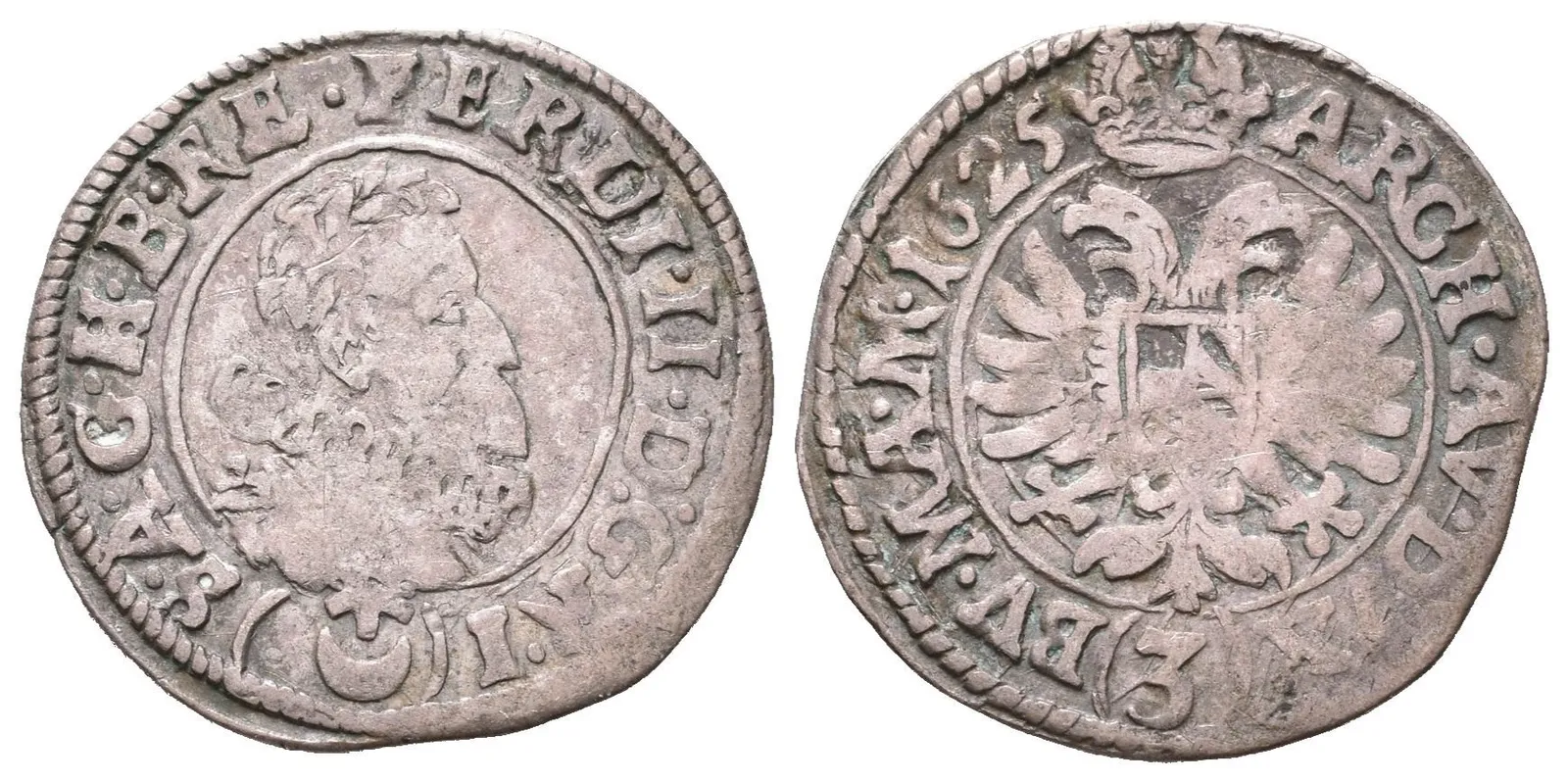 3 Krejcar 1625, Praha-Hübmer, Hal.759 — 1