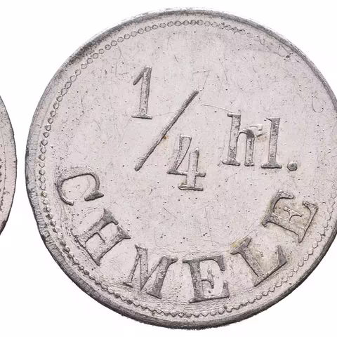 Filipov - František Cífka, známka na věrtel chmele. Pocín. Zn 25 mm