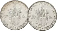 10 Koruna 1944 - s křížkem a bez křížku na kapličce