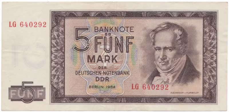 Německo - NDR, 5 DM 1964, Ros.354a