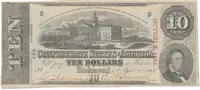 USA - Konfederace, 10 Dollars 1863, P.60