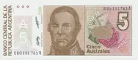 Argentina, 5 Australes (1985~1989), náhradní série R, P.324r
