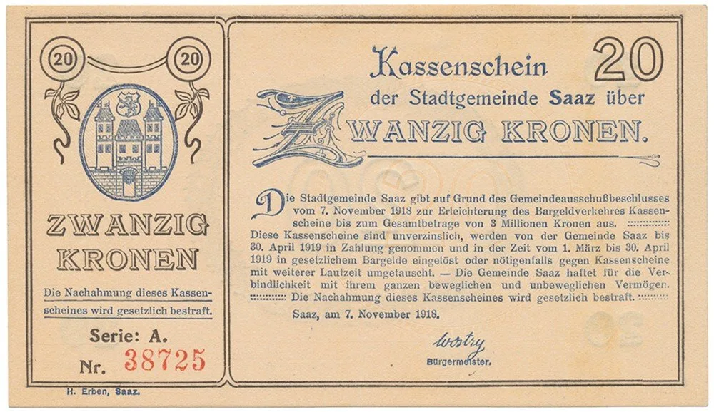 Nouzovky české od roku 1914 — 1