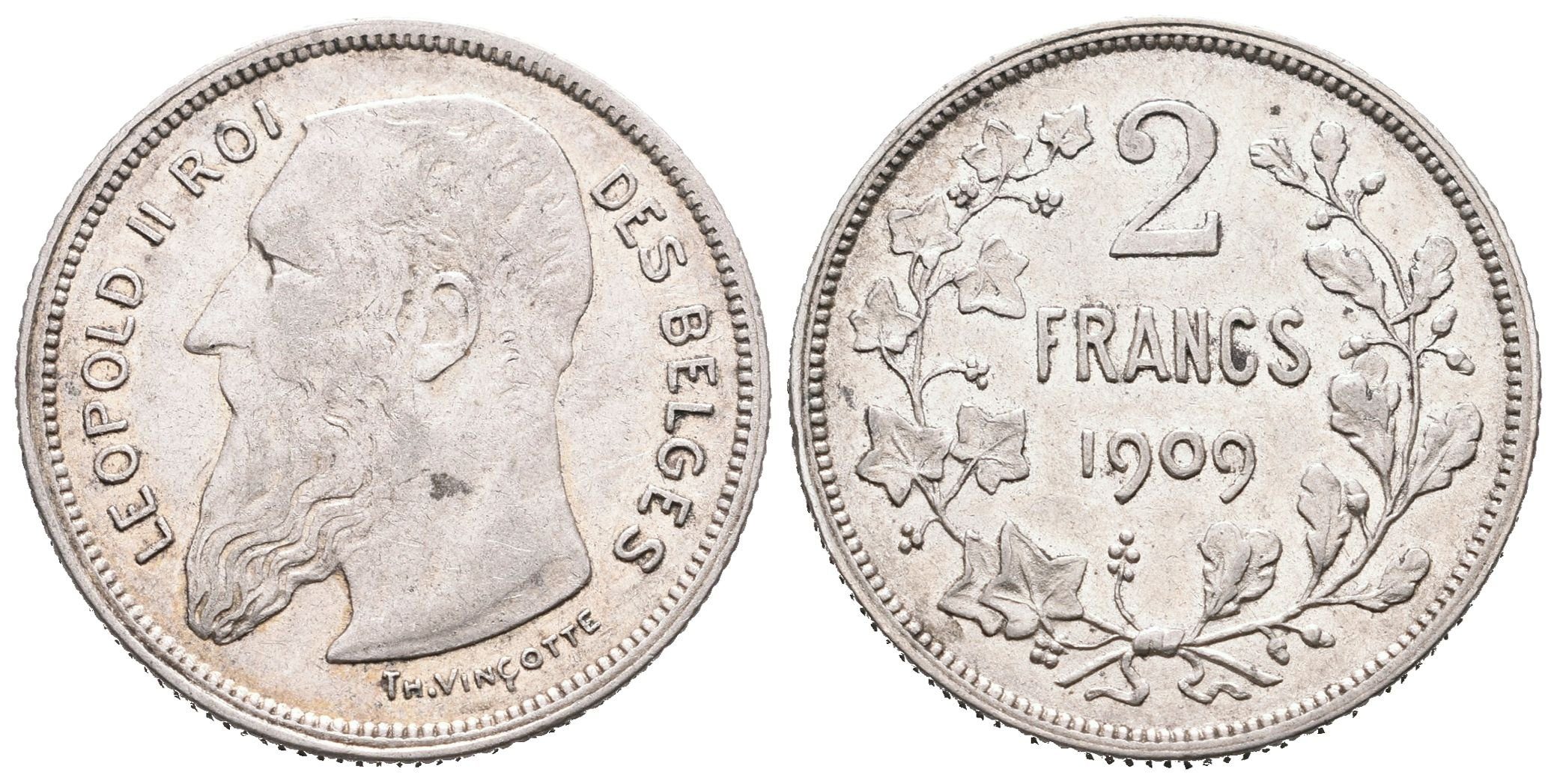 Belgie, 2 Frank 1909