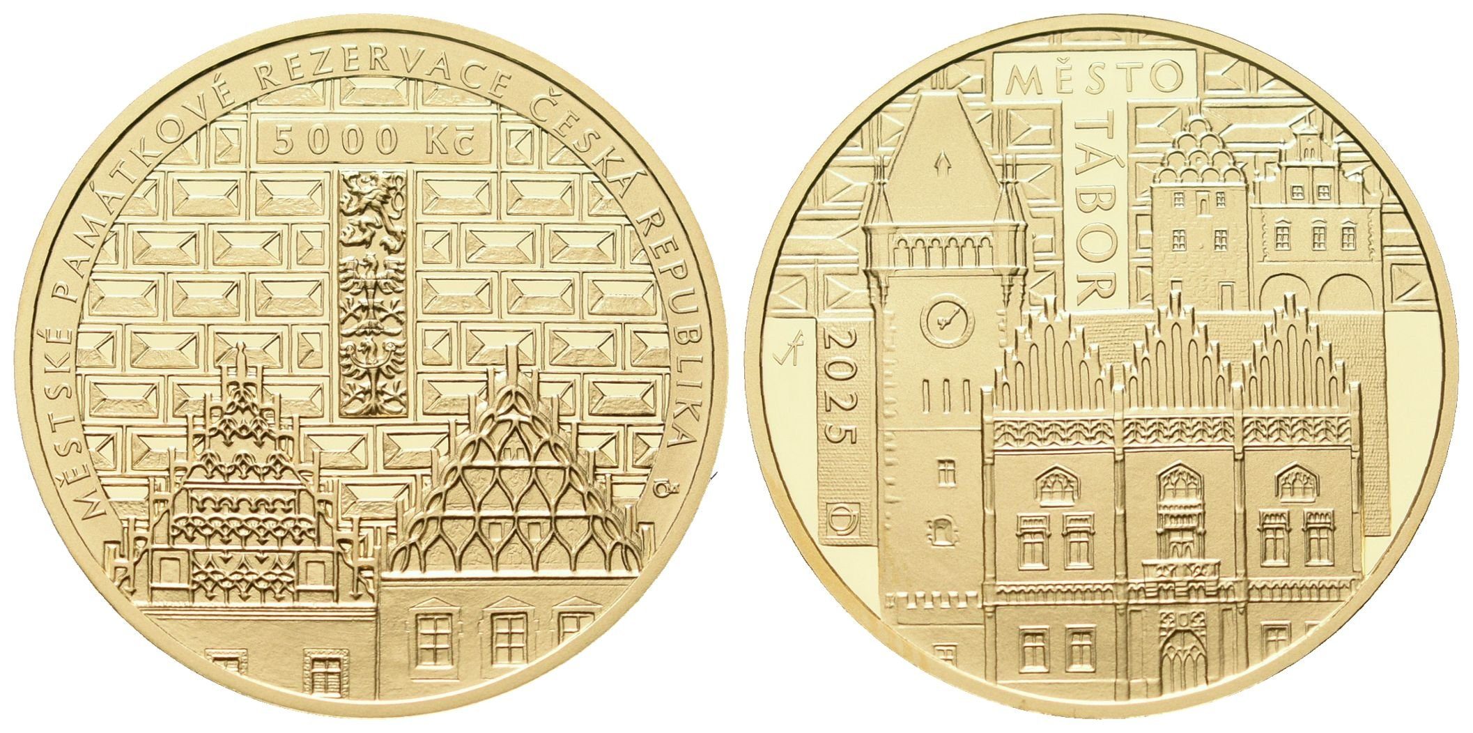 5000 Kč 2025 - Město Tábor, PROOF kvalita
