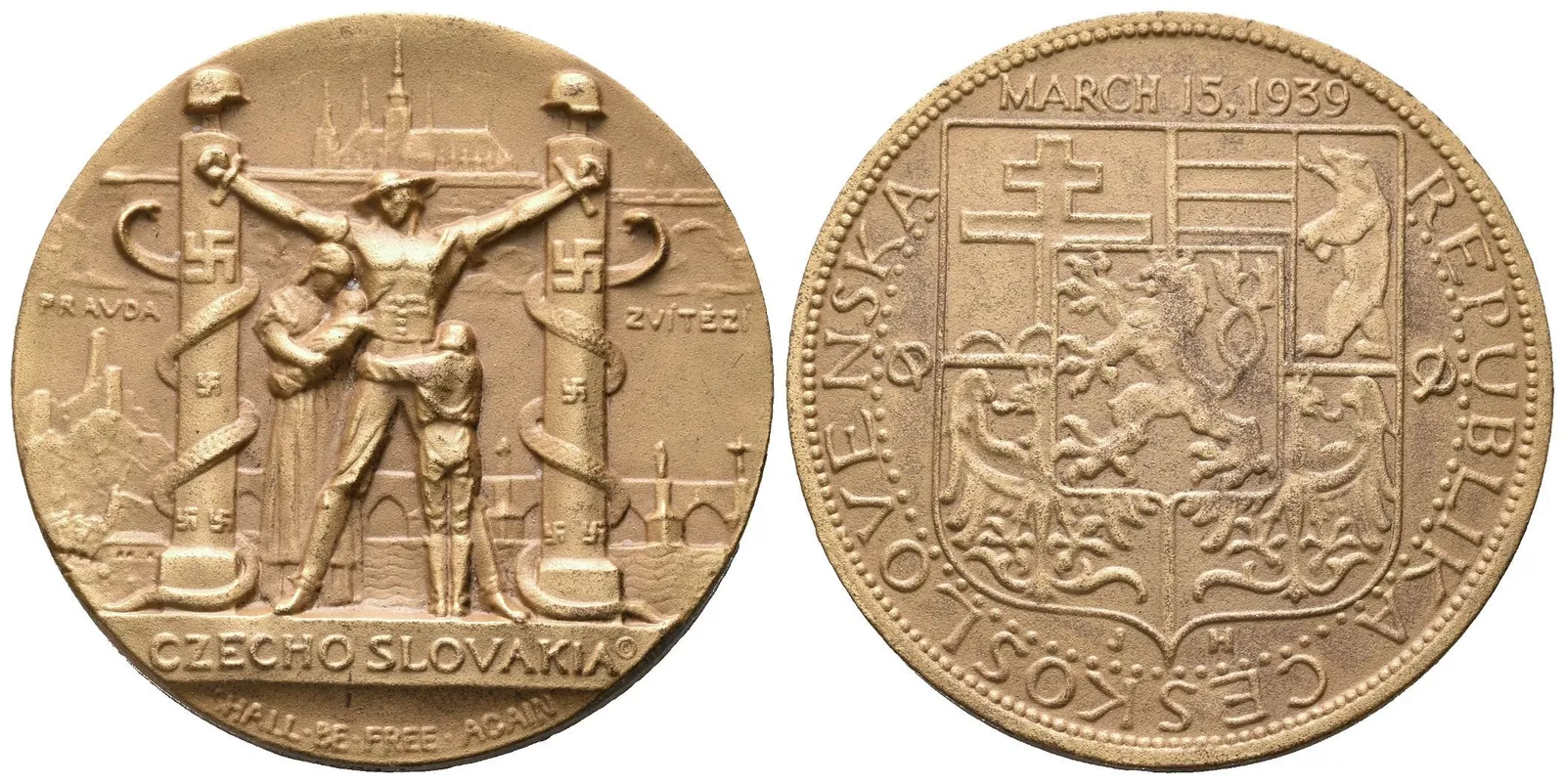 AE Medaile 1939 (Mário Korbel, Horejc) - K obsazení Československa — 1