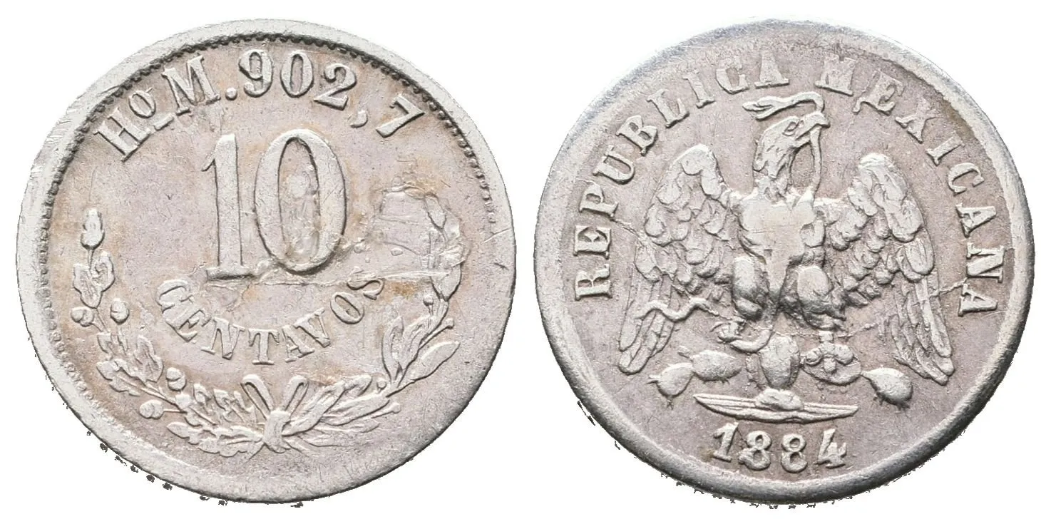 Mexiko, 10 Centavo 1884