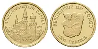 Kongo, 1500 Francs 2005 - Zámek Neuschwanstein