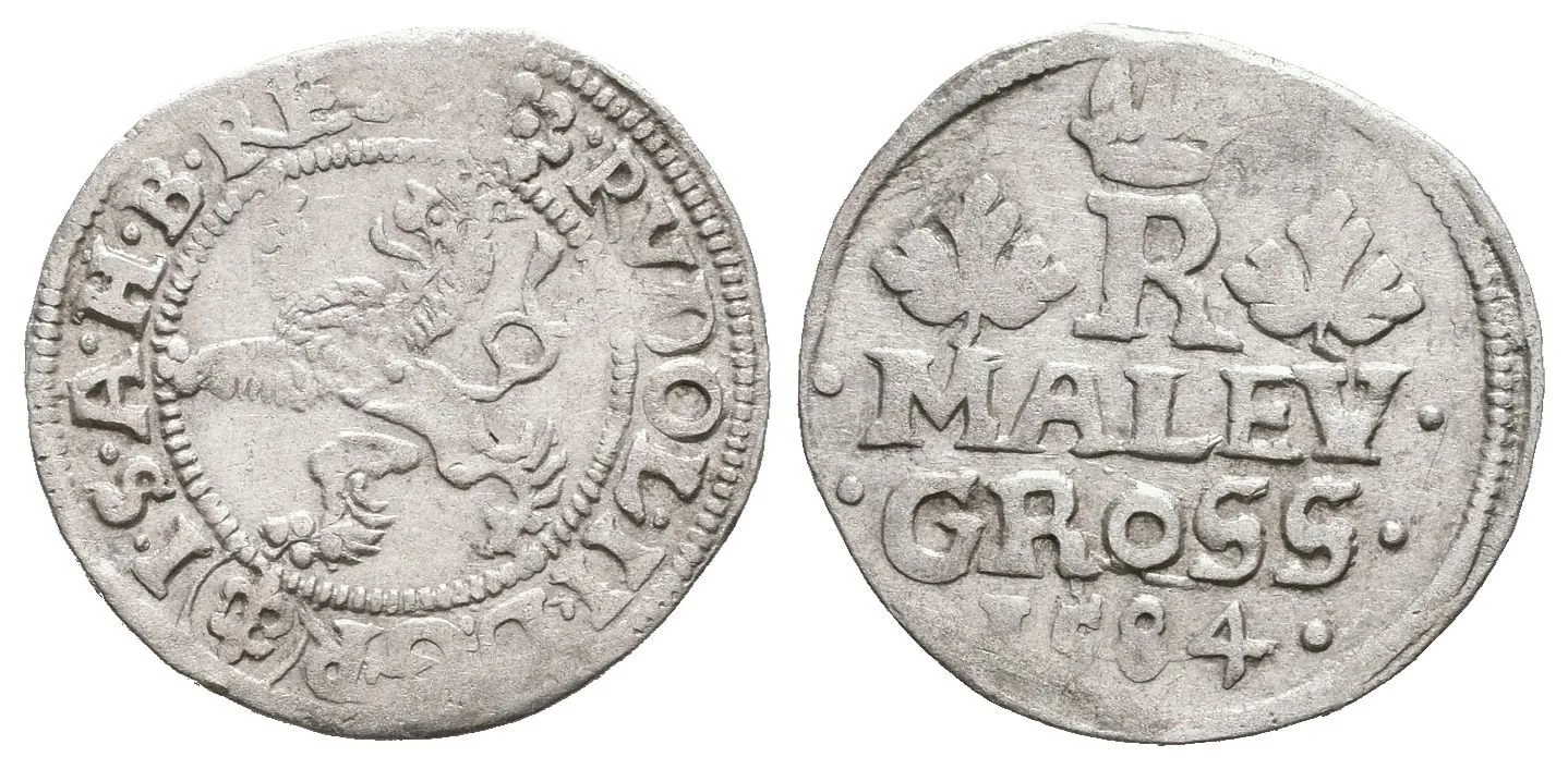 Malý groš 1584, Praha-Ercker, HN.20a (opis 6c), pěkná zachovalost, lehce ned. — 1